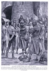 Soldaten van Stephen ingewreven met honing in Devizes, jaren 1920